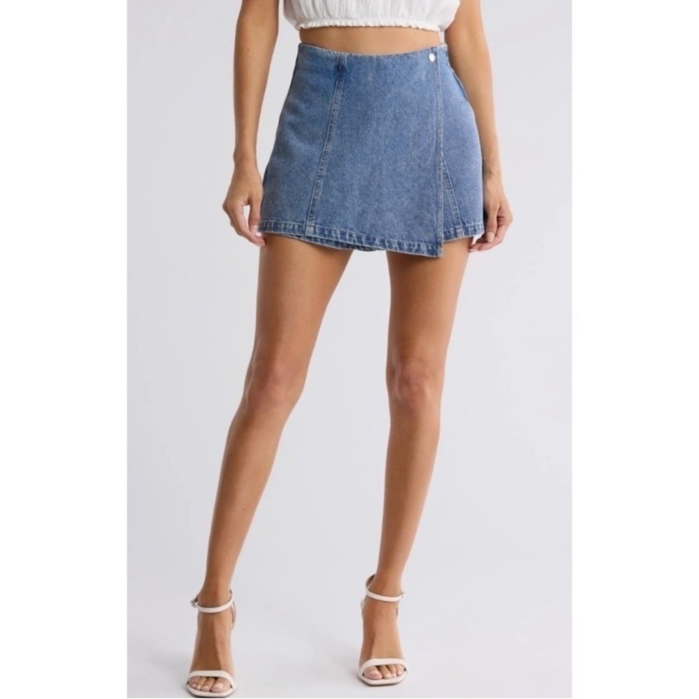 New Vigoss Denim Wrap Skort Size 27
